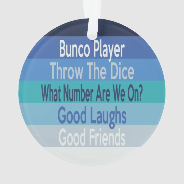 Ornamento de vacaciones moderno de banda Bunco Pla (Reverso)