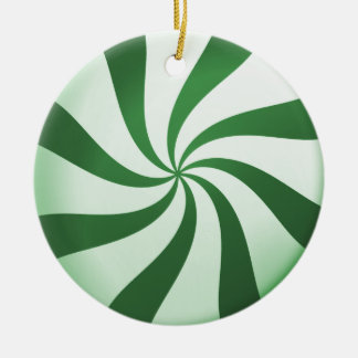 Ornamento de vaina verde y blanco