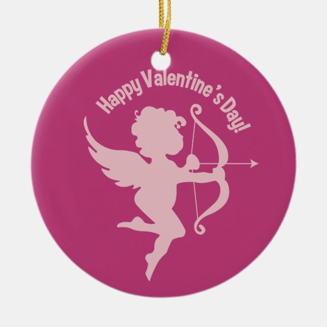 Ornamento de Valentine Cupido personalizado (Frente)