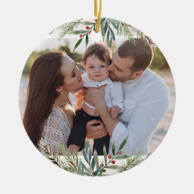 Ornamento de vegetación para Navidades de invierno (Frente)