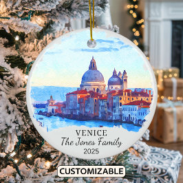 Ornamento de Venecia personalizado, regalo de Ital