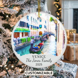 Ornamento de Venecia personalizado, regalo de Ital