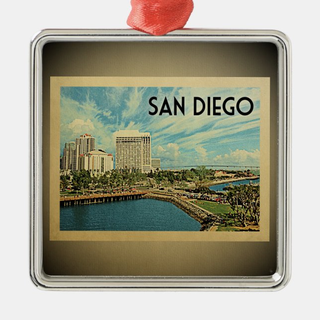 Ornamento de viaje de cosecha de San Diego Califor (Frente)