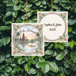 Ornamento de viaje personalizado Bali Indonesia