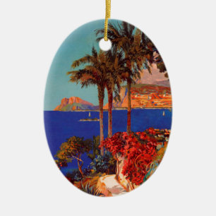 Ornamento de Viajes de Antibes Vintage Cote D'Azur