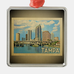 Ornamento de Viajes Vintage de Tampa Florida