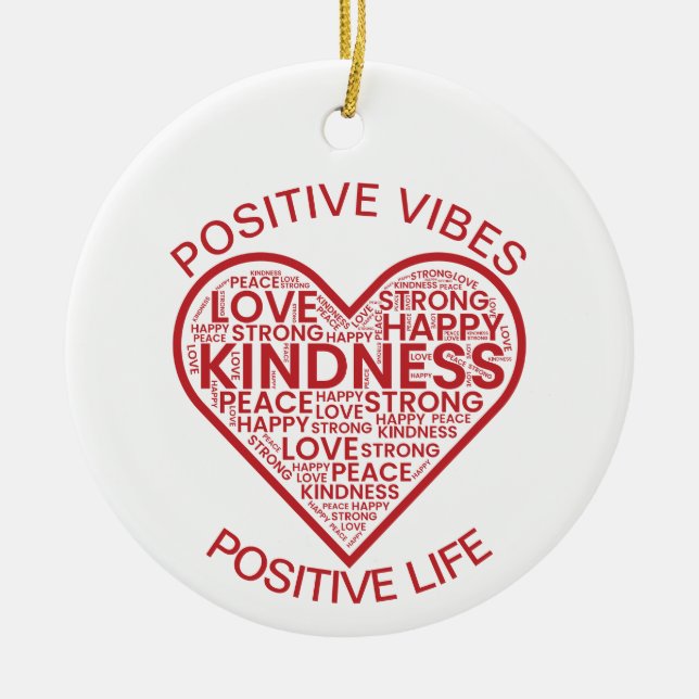 Ornamento de Vibraciones Positivas Vida Positiva (Frente)