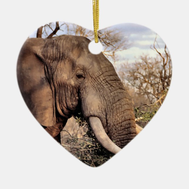 Ornamento de vida silvestre arte elefante (Frente)
