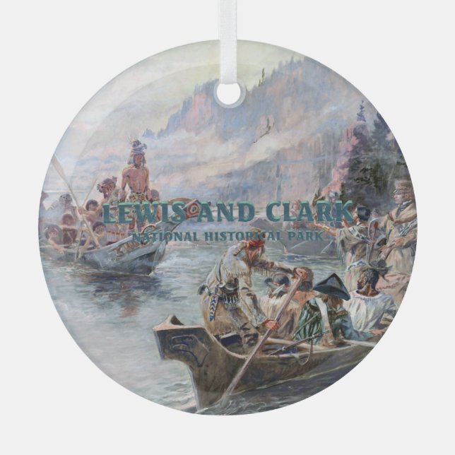 Ornamento de vidrio ABH Lewis y Clark (Anverso)