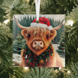 Ornamento de vidrio de vaca Highland