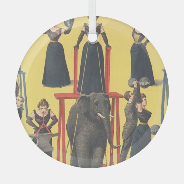 Ornamento de vidrio del Chica de construcción del  (Anverso)