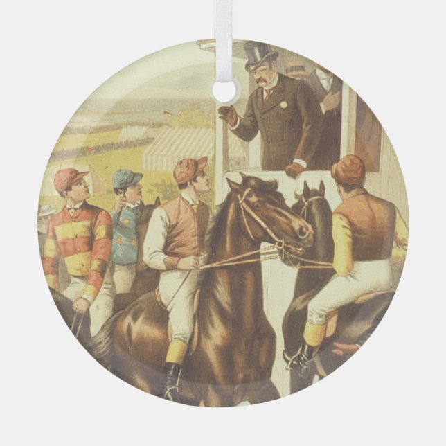 Ornamento de vidrio derby Day TOP (Anverso)