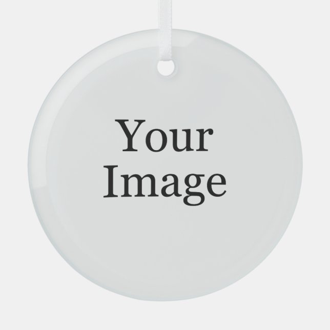 Ornamento de vidrio fotográfico personalizado (Anverso)