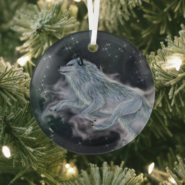 Ornamento de vidrio - Lobo de espíritu (in situ)