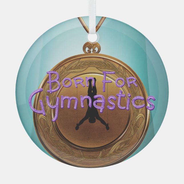 ORNAMENTO DE VIDRIO Nacido para Gimnasia (Anverso)