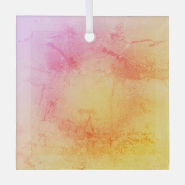 Ornamento de vidrio para atardecer Pastel (Anverso)