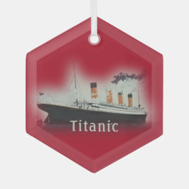 Ornamento de vidrio para Navidades rojos titanicos