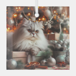 Ornamento de vidrio persa gris