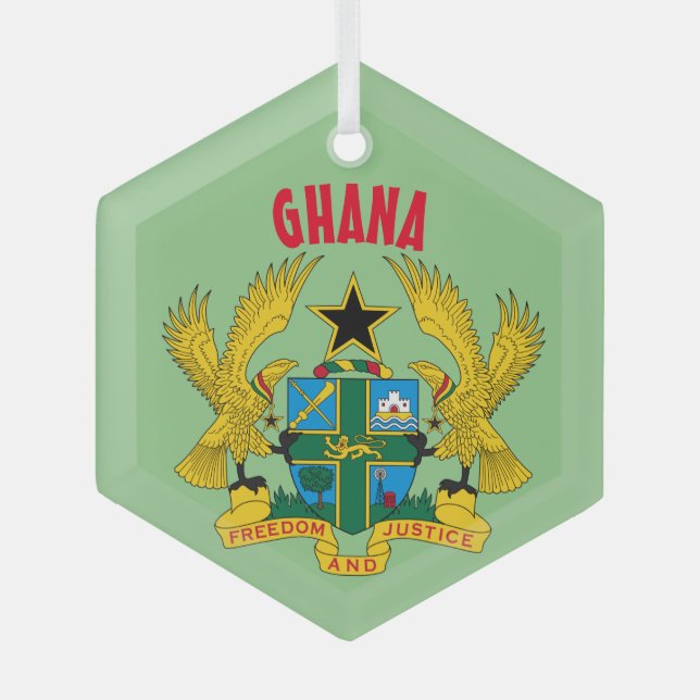 Ornamento de vidrio Personalizado de Ghana (Anverso)