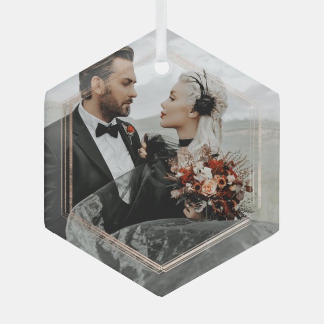 Ornamento de vidrio personalizado del Personalizad (Anverso)