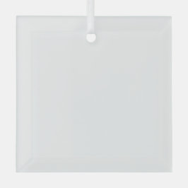 Ornamento de vidrio personalizado - Forma cuadrada