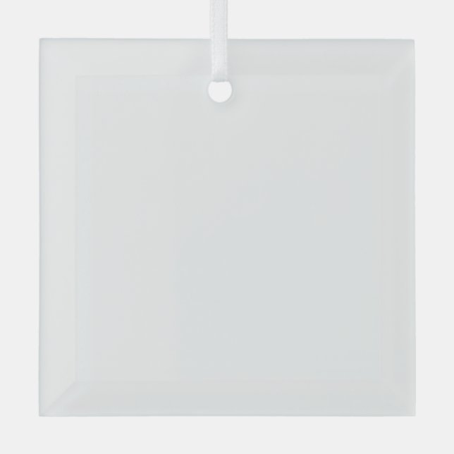 Ornamento de vidrio personalizado - Forma cuadrada (Anverso)