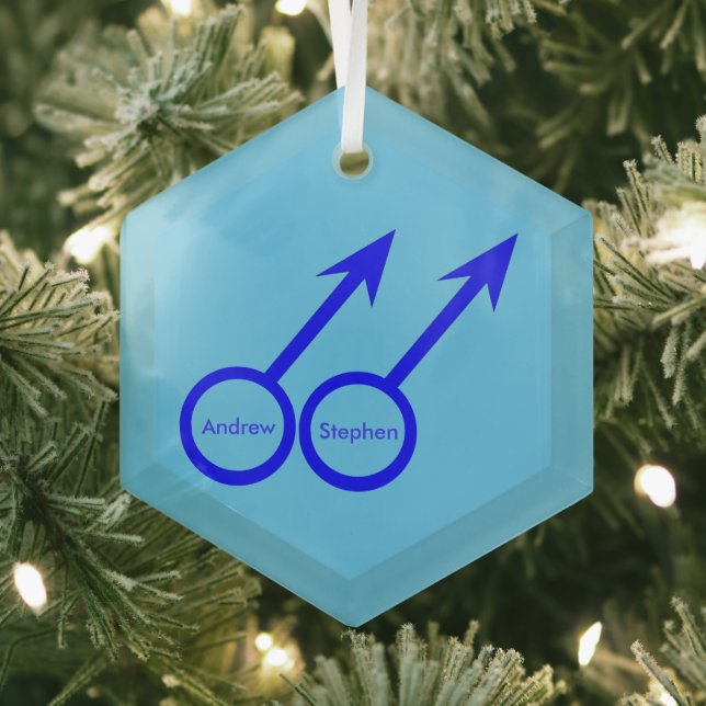 Ornamento de vidrio personalizado para los amantes (in situ)