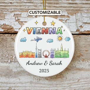 Ornamento de Viena de Skyline personalizado, Austr