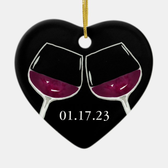 Ornamento de vino rojo tostado (Frente)