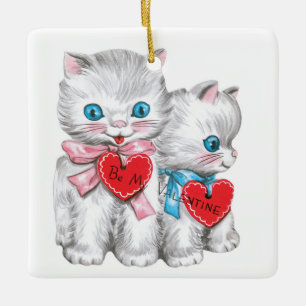 Ornamento de Vintage Kittens Valentine