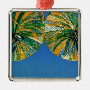 Ornamento de Vintage Palm Trees Cote D'Azur