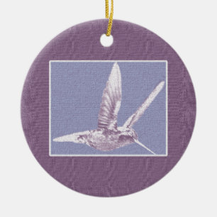 Ornamento De Violet Hummingbird