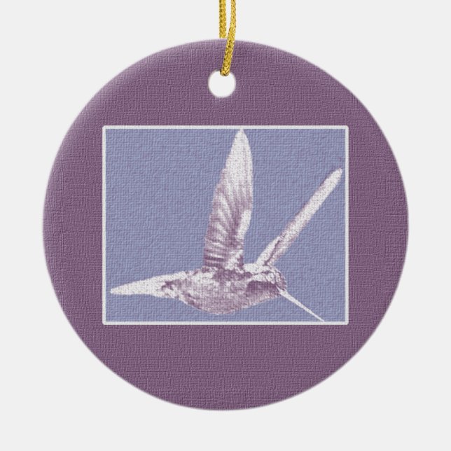 Ornamento De Violet Hummingbird (Frente)