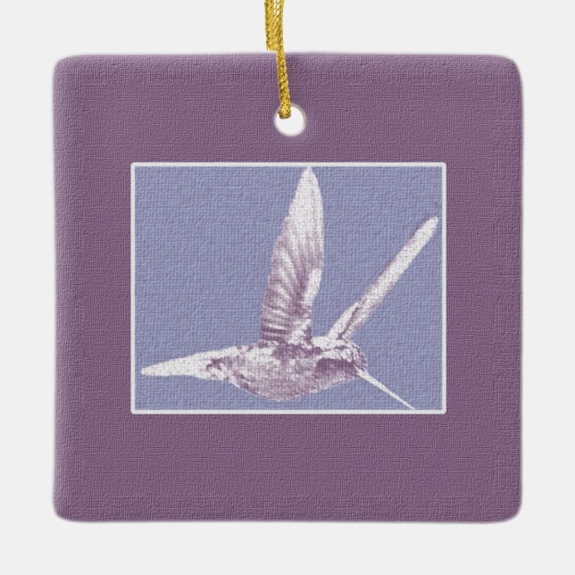 Ornamento De Violet Hummingbird (Anverso)