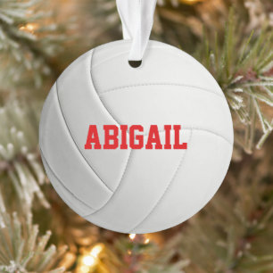 Ornamento de voleibol personalizado