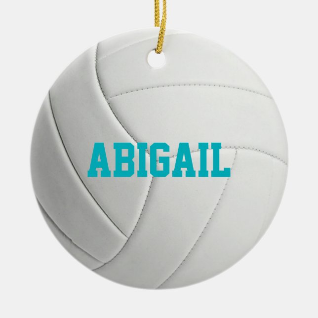 Ornamento de voleibol personalizado (Frente)