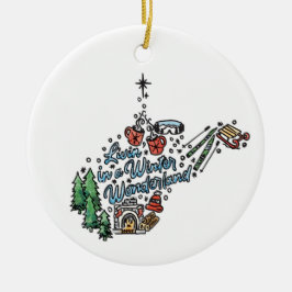 Ornamento de West Virginia Winter Wonderland
