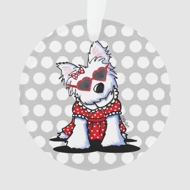 Ornamento de Westie Little Miss Hollywood (Anverso)