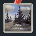 Ornamento de Winter Wonderland<br><div class="desc">Ornamentos navideños alegres y luminosos tomados de mis pinturas acuarelas originales. Decoración nueva y única para su decoración de vacaciones.</div>