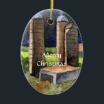 Ornamento de Winter Wonderland<br><div class="desc">Ornamentos navideños alegres y luminosos tomados de mis pinturas acuarelas originales. Decoración nueva y única para su decoración de vacaciones.</div>