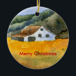 Ornamento de Winter Wonderland<br><div class="desc">Ornamentos navideños alegres y luminosos tomados de mis pinturas acuarelas originales. Decoración nueva y única para su decoración de vacaciones.</div>