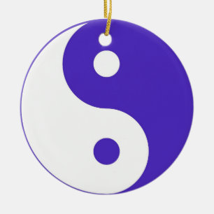 Ornamento de Yin y Yang púrpura
