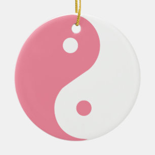 Ornamento de Yin y Yang rosa