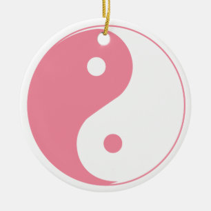Ornamento de Yin y Yang rosado