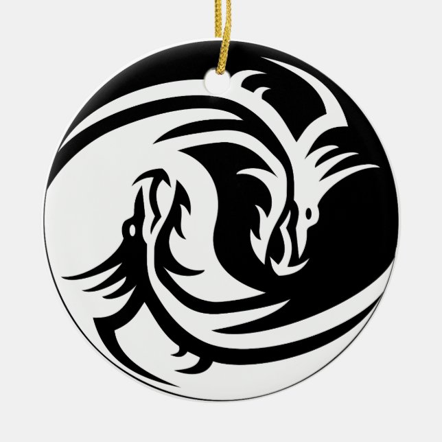 ornamento de yin yang dragones (Frente)