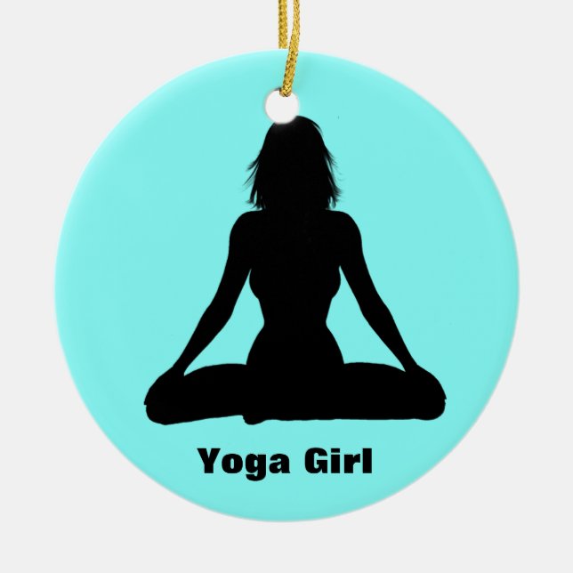 Ornamento de yoga personalizado (Frente)