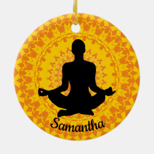 Ornamento de yoga personalizado