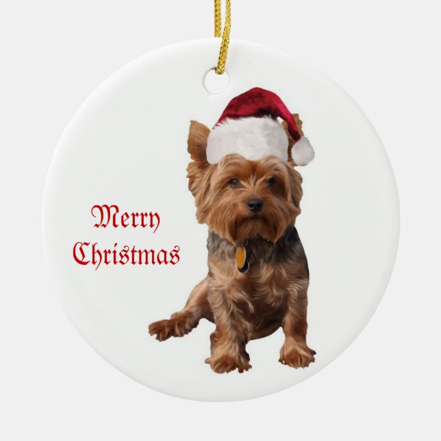 Ornamento de Yorkshire Terrier de las Felices (Frente)