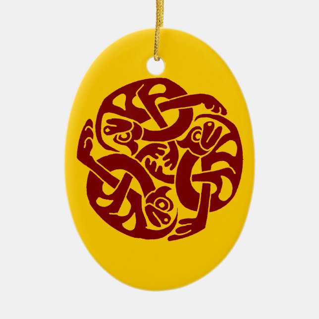 Ornamento de Yule del Celtic (Frente)