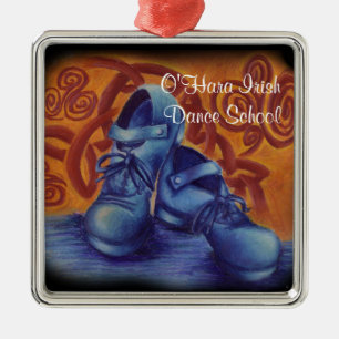 Ornamento de zapatos duros azules